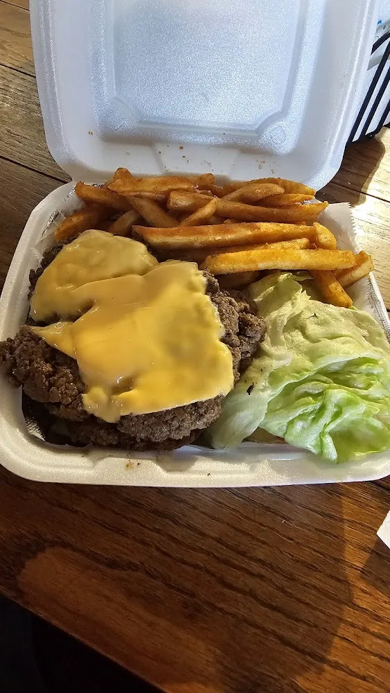 Double Cheeseburger with Seasoned Fries