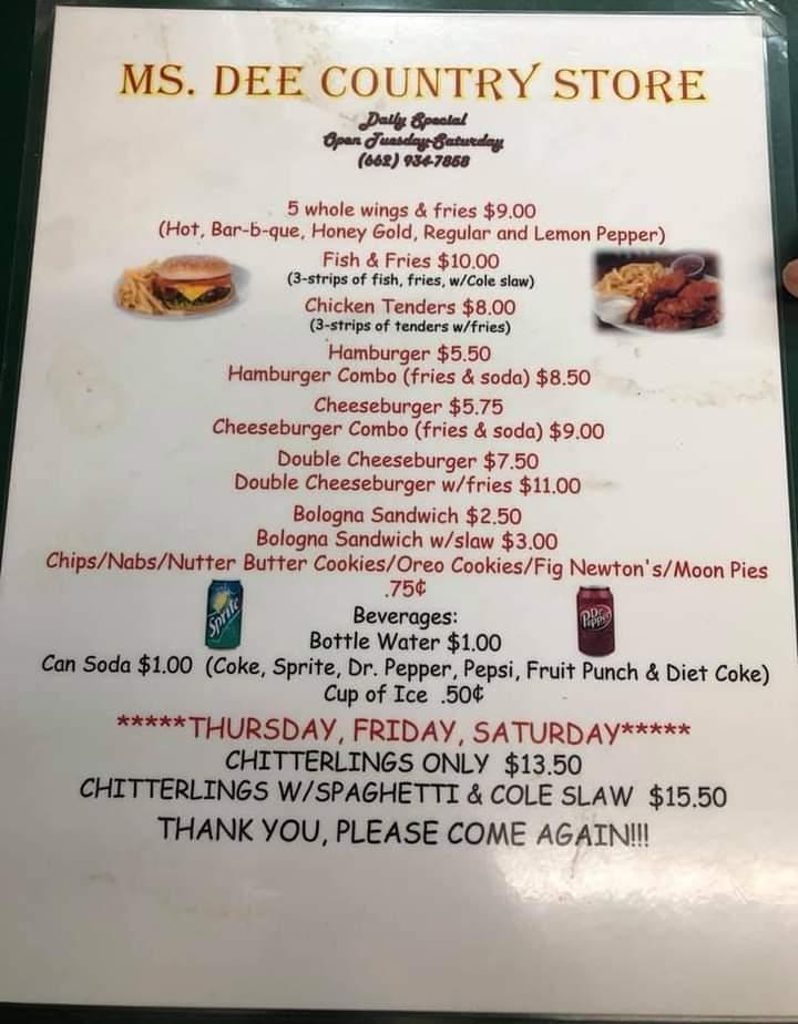 Ms. Dee's Country Store Menu image 3